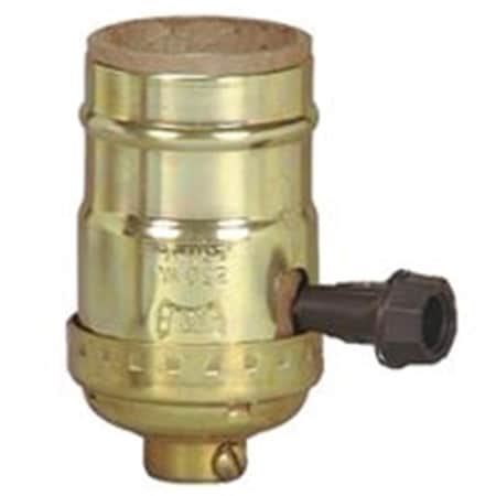 Eaton Wiring Devices 250 Watt Electrolier Medium Base Metal Shell Two Circuit Turn Knob Switch 4352472